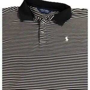 Polo Golf Ralph Lauren Short Sleeve Polo Black And White Stripes Size‎ X-Large